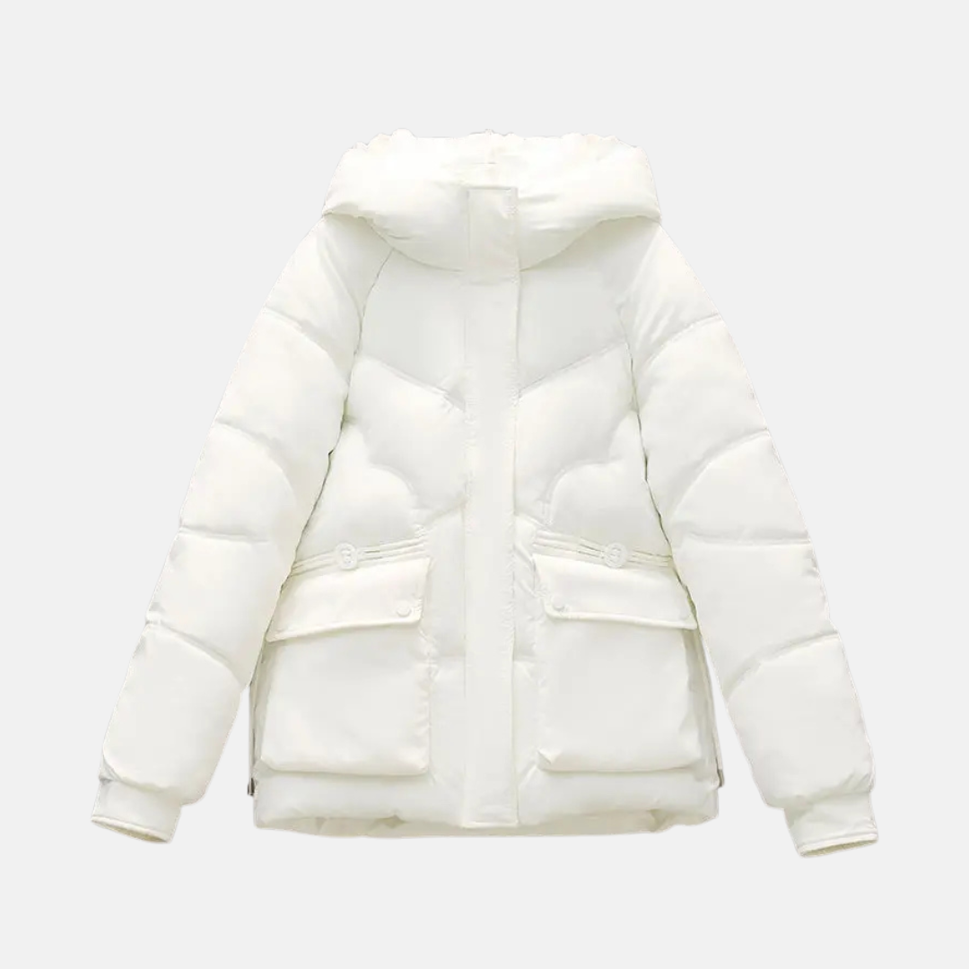 ModeGeist | Kapuzen-Puffermantel | Gequiltete Relaxed Fit Jacke