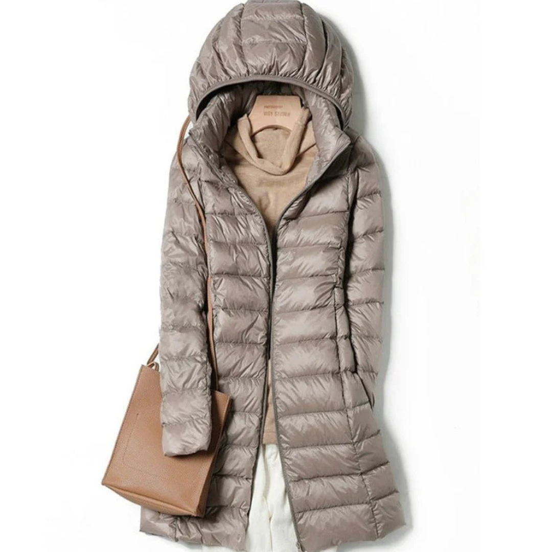 ModeGeist | Winterjacke mit Kapuze für Damen Puffer