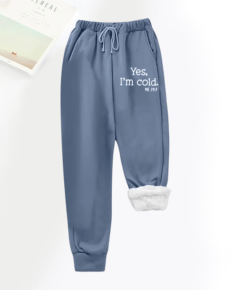 Damen Jogginghose mit flauschigem Bündchen