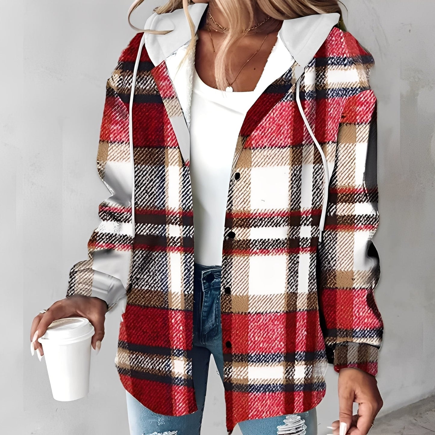 ModeGeist | Freizeit, Warme Kapuzenjacke für Frauen