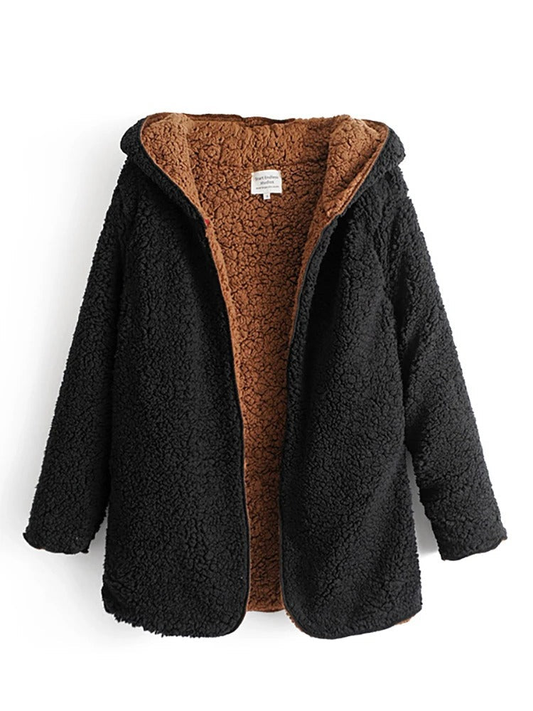ModeGeist | Flauschiger Teddy Mantel