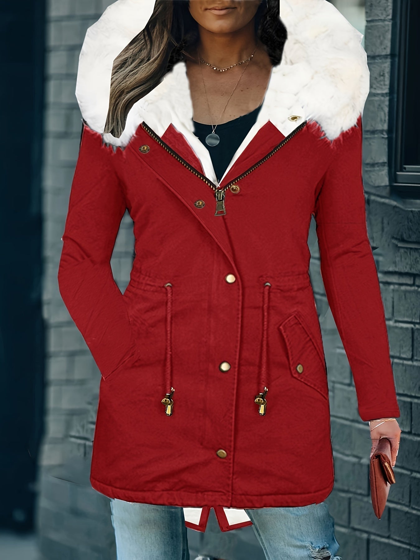 ModeGeist | Kapuzenpullover Zugkordel Parka Mantel