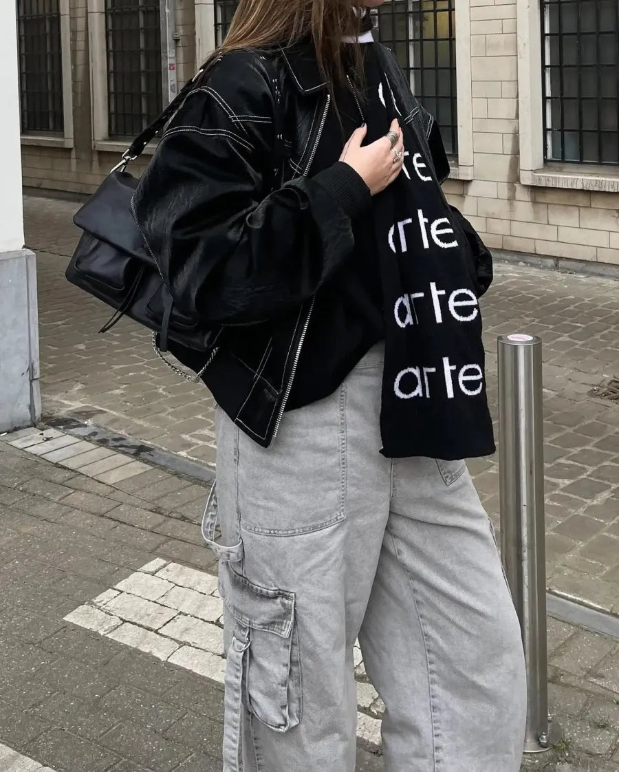ModeGeist | Oversized Lederjacke