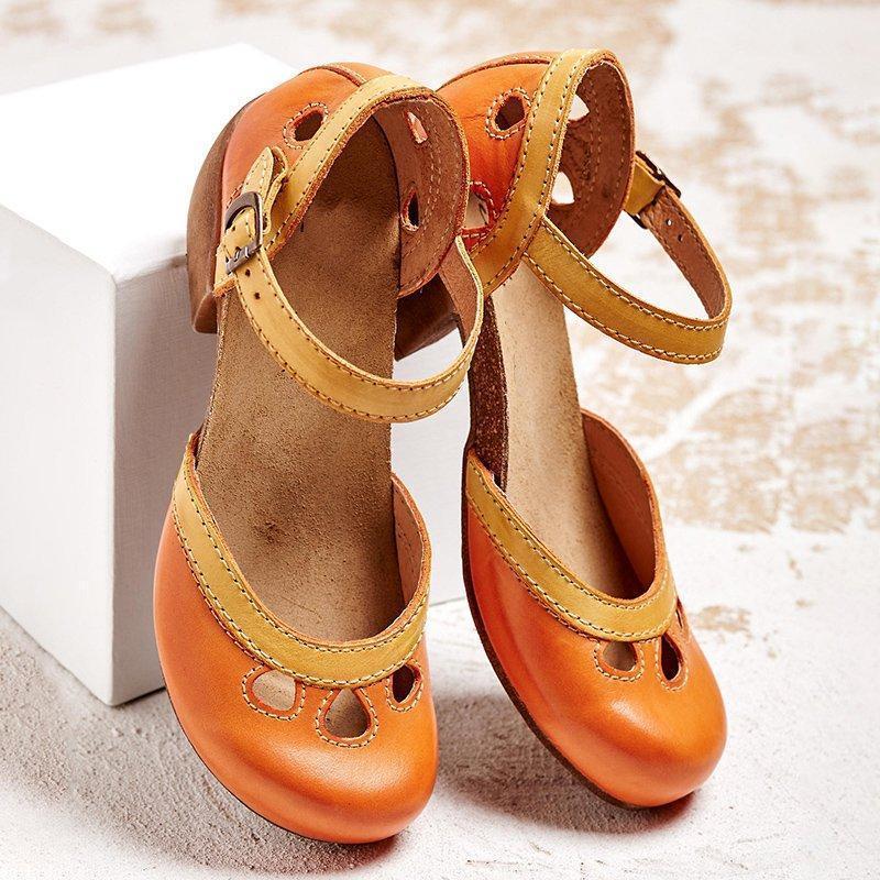MODEGEIST Damen Orthopädische Sandalen Niedriger Absatz Komfort