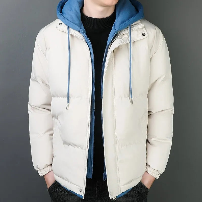 ModeGeist | Herrenjacke aus schwerem Baumwollstoff mit winddichter Kapuze