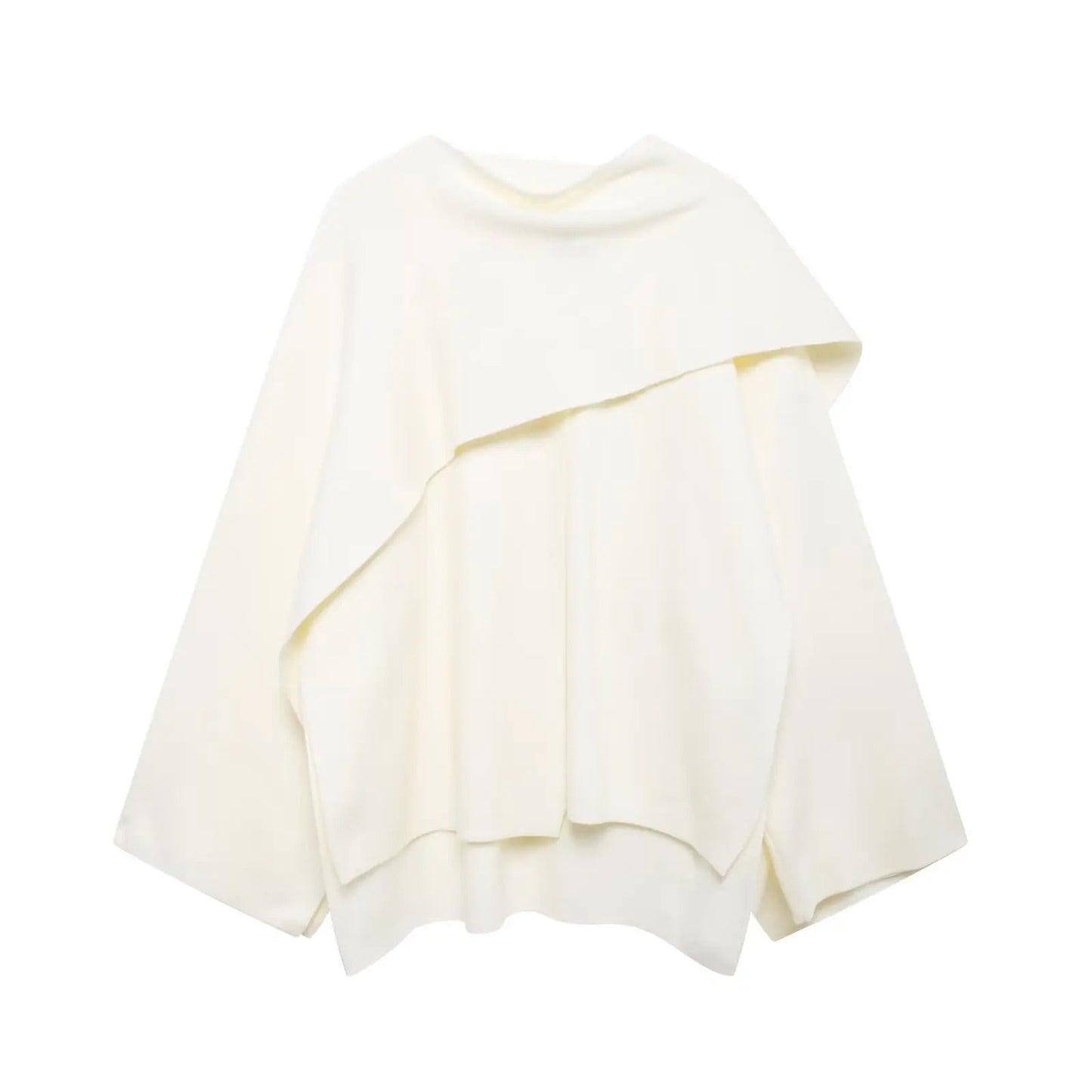 MODEGEIST Damen Cape Mantel Offen Vorne Vielseitig Design