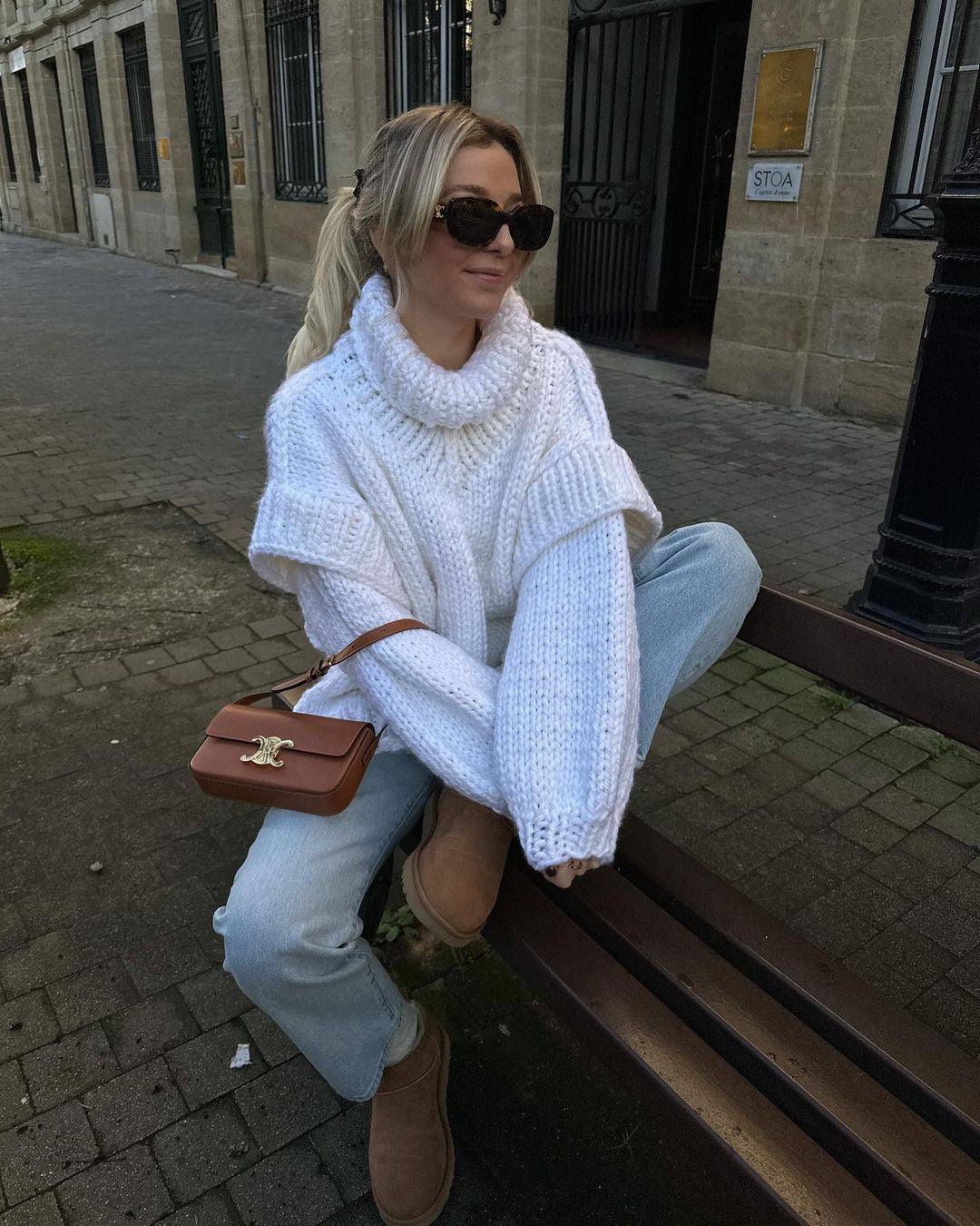 ModeGeist | Strick Oversize Rollkragenpullover für Damen