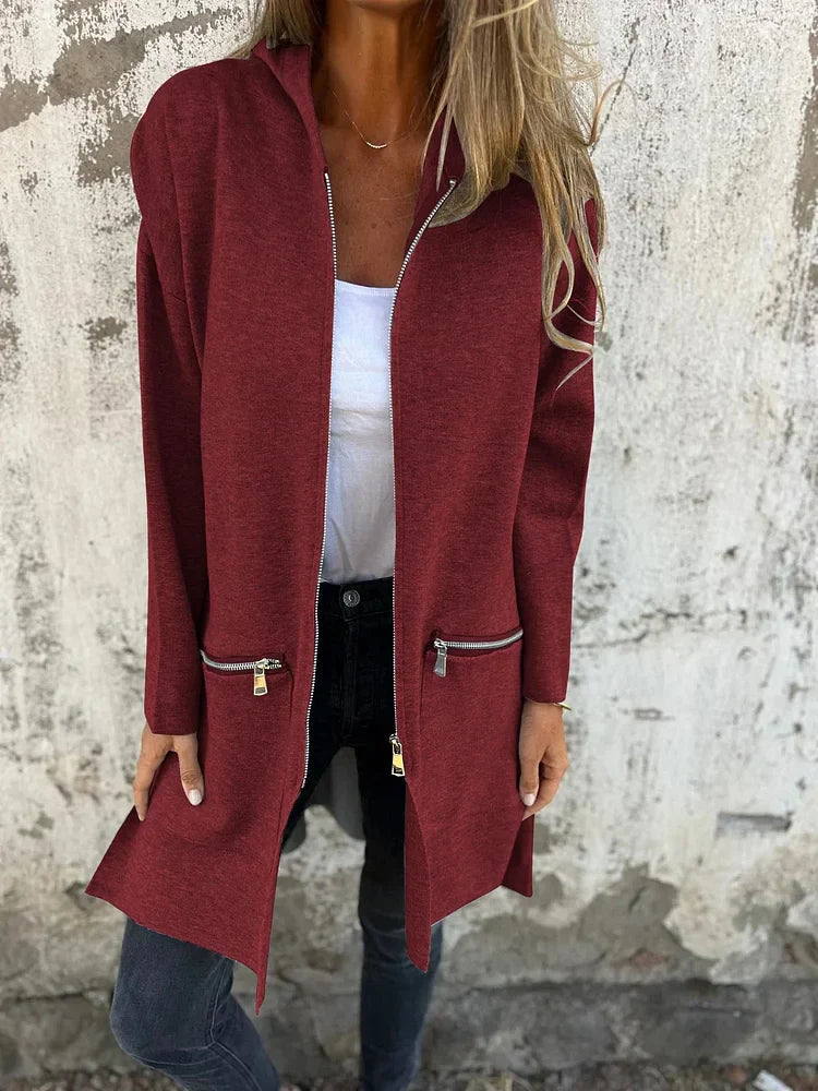 ModeGeist | Rundhals-Reißverschluss Langarm Freizeitjacke