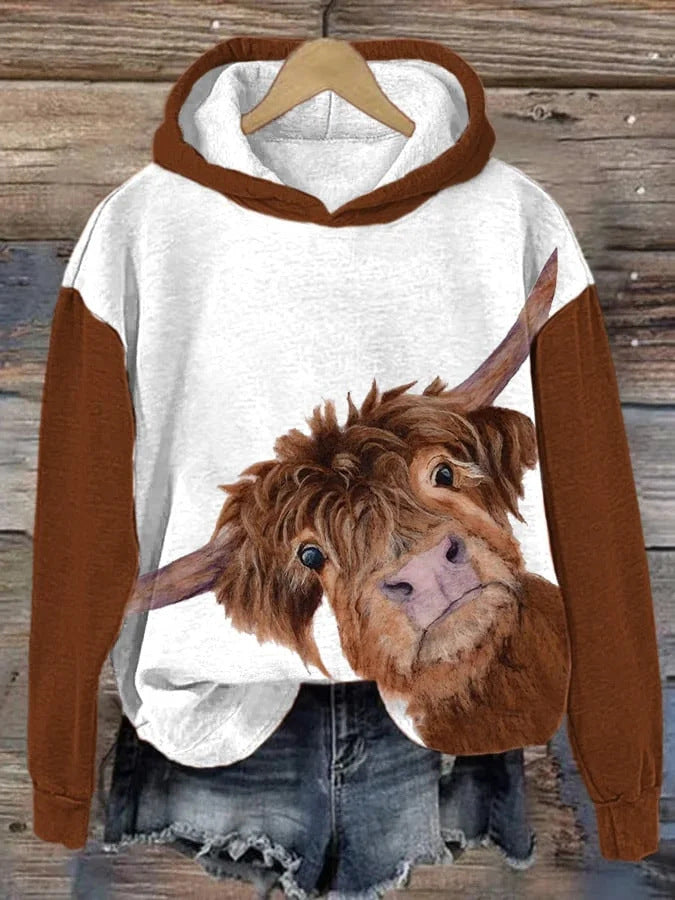 Fudus Kapuzenpullover mit Tiermuster