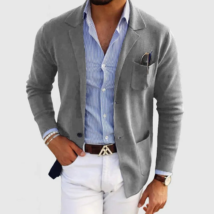 ModeGeist | Eleganter Herrenblazer mit Revers und Knöpfen