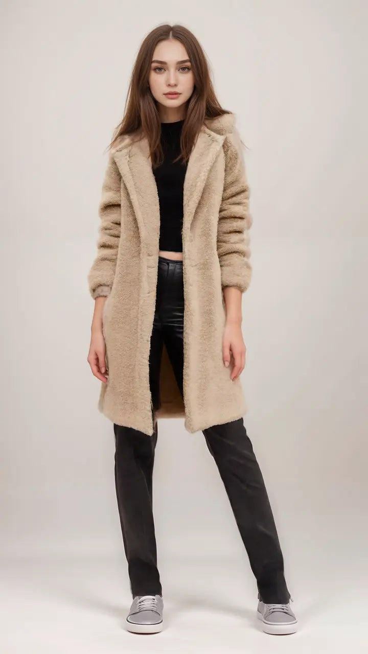 ModeGeist | Teddyjacke mit Kuscheliger Struktur