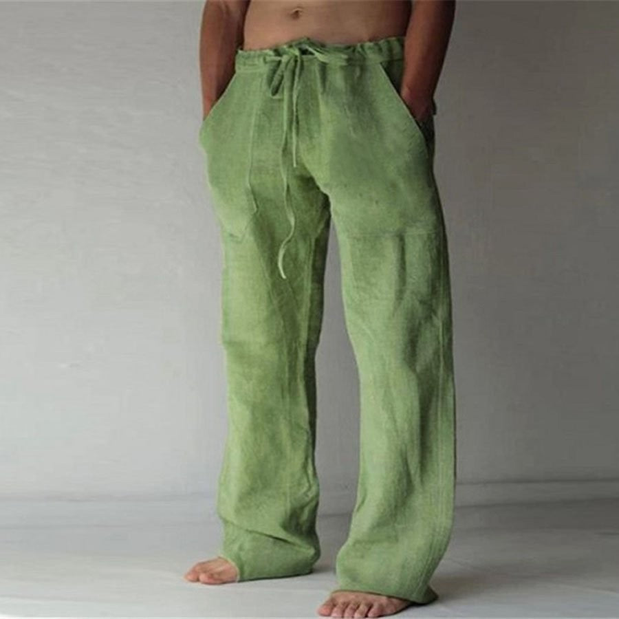 Herren-Leinenhose Anton, unifarben, Freizeit