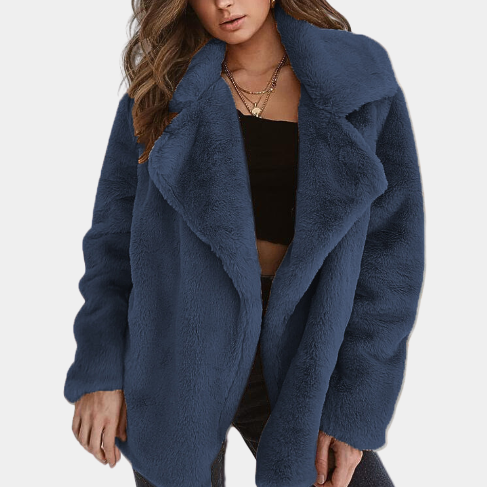 ModeGeist | Oversize mit Offenem Kragen für Frauen Ideal für Den Herbst und Den Winter