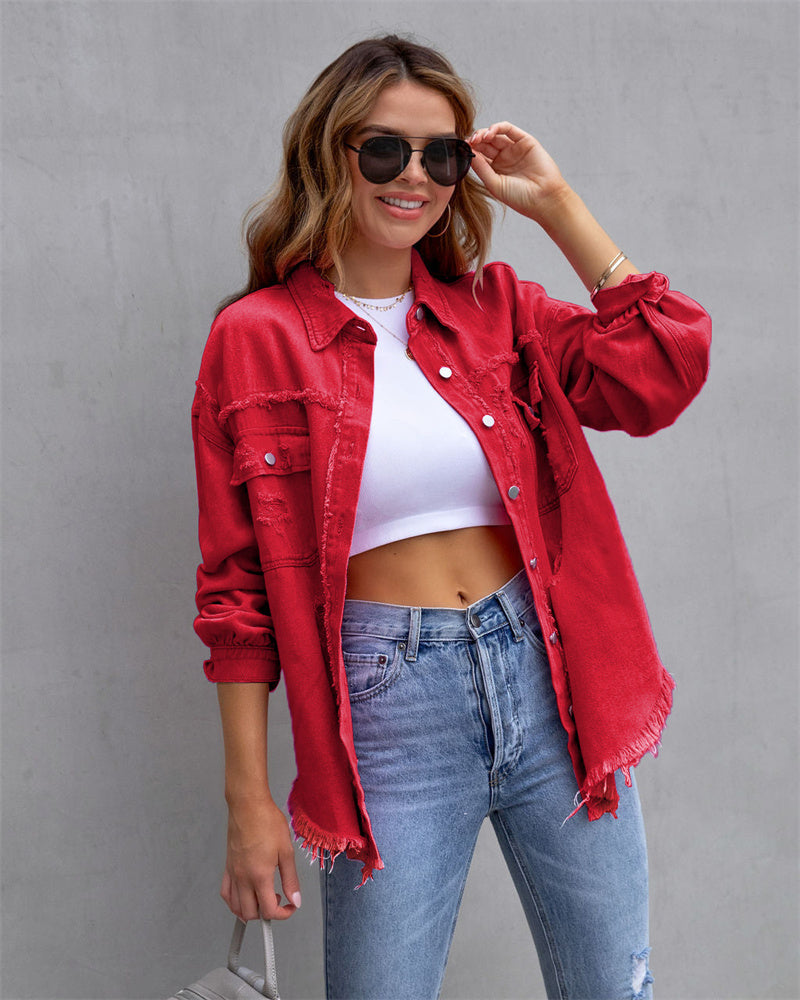 ModeGeist | Damenjacke Aus Jeans Elegant und Lässig Chic