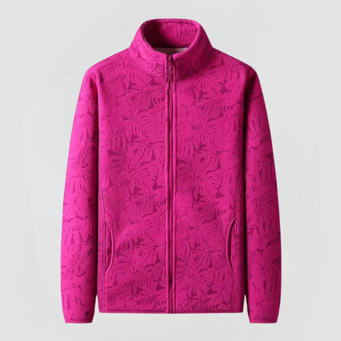 AYLA: Fleecejacke mit Blumenmuster
