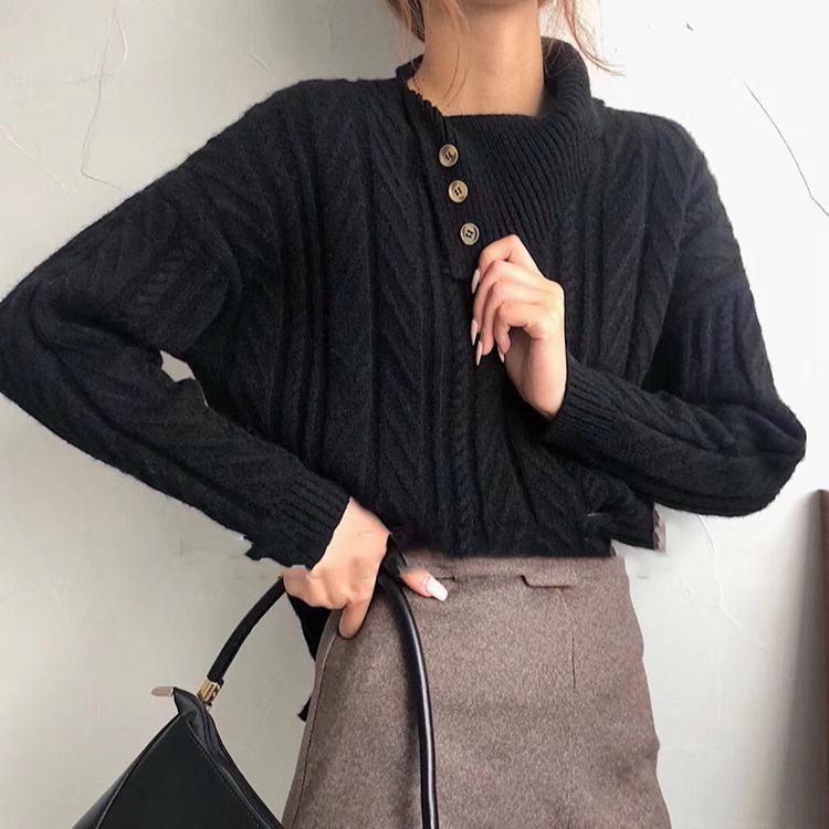 ModeGeist | Strickpullover mit Asymmetrischem Kragen Weich und Elegant Zeitloses Design
