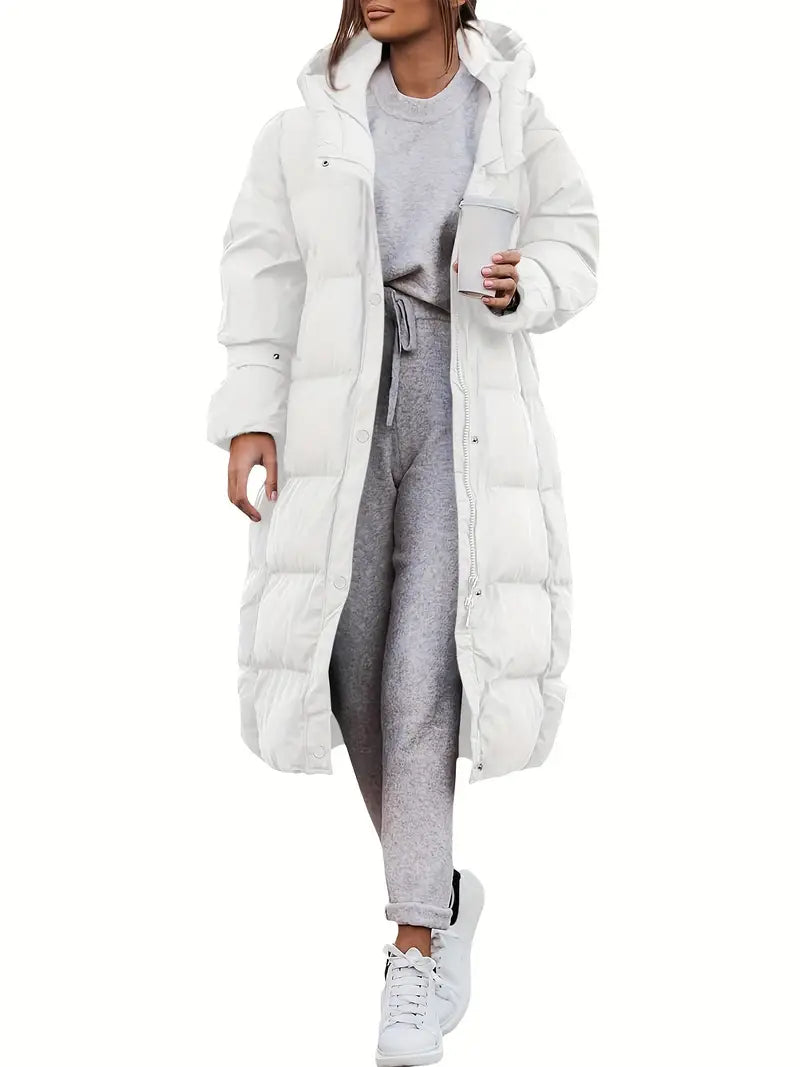 ModeGeist | Pufferjacke mit Kapuze für Damen - Warm