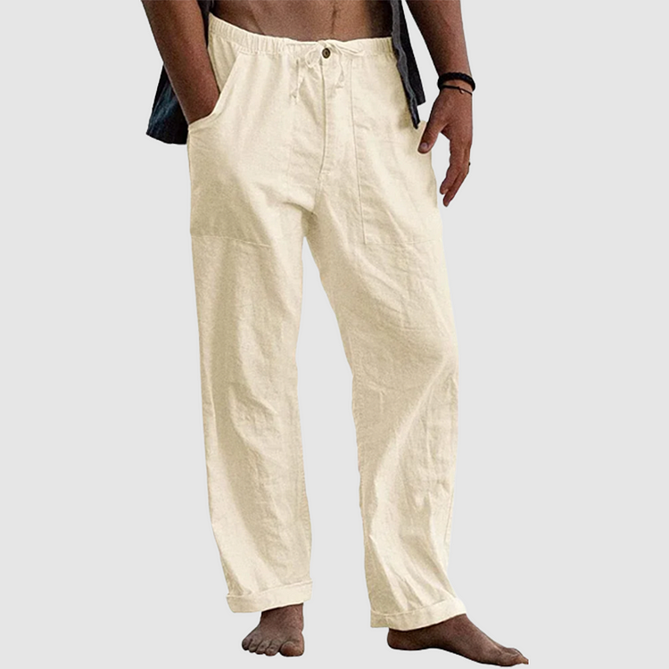 Pedro: Bequeme Herren-Leinenhose mit Tunnelzug