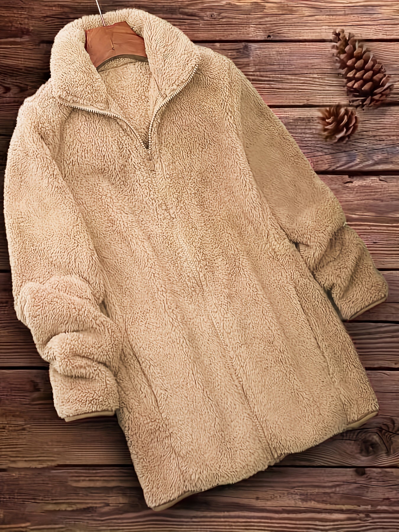 ModeGeist | Plüschjacke Polyester Weich und Warm
