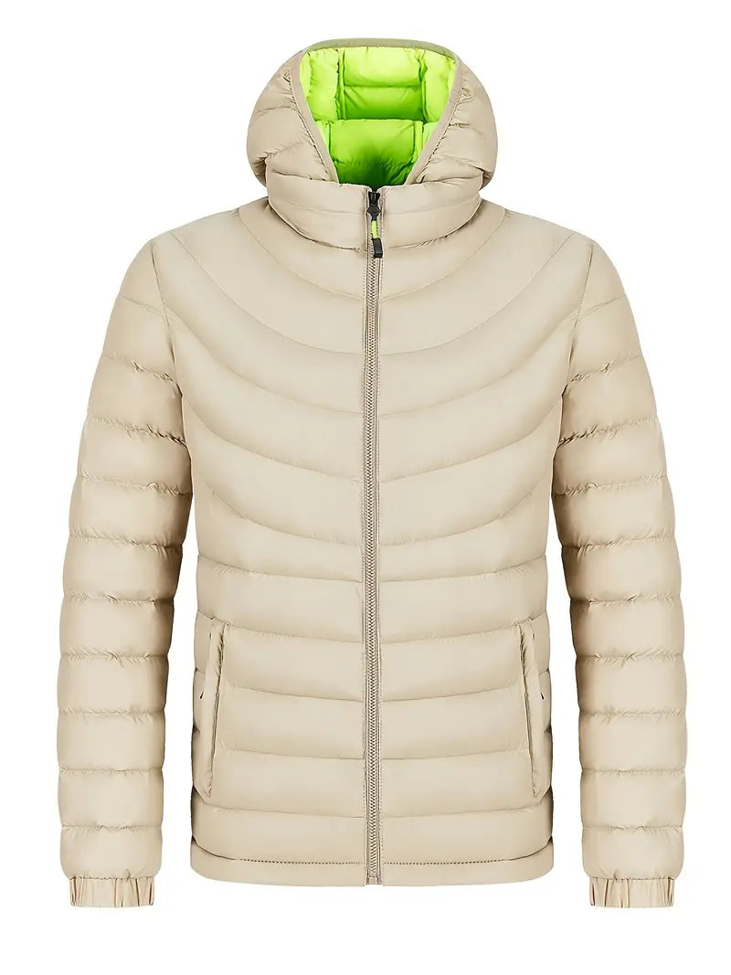 ModeGeist | Herrenjacke mit Hohem Kragen Gefüttert für Herbst und Winter