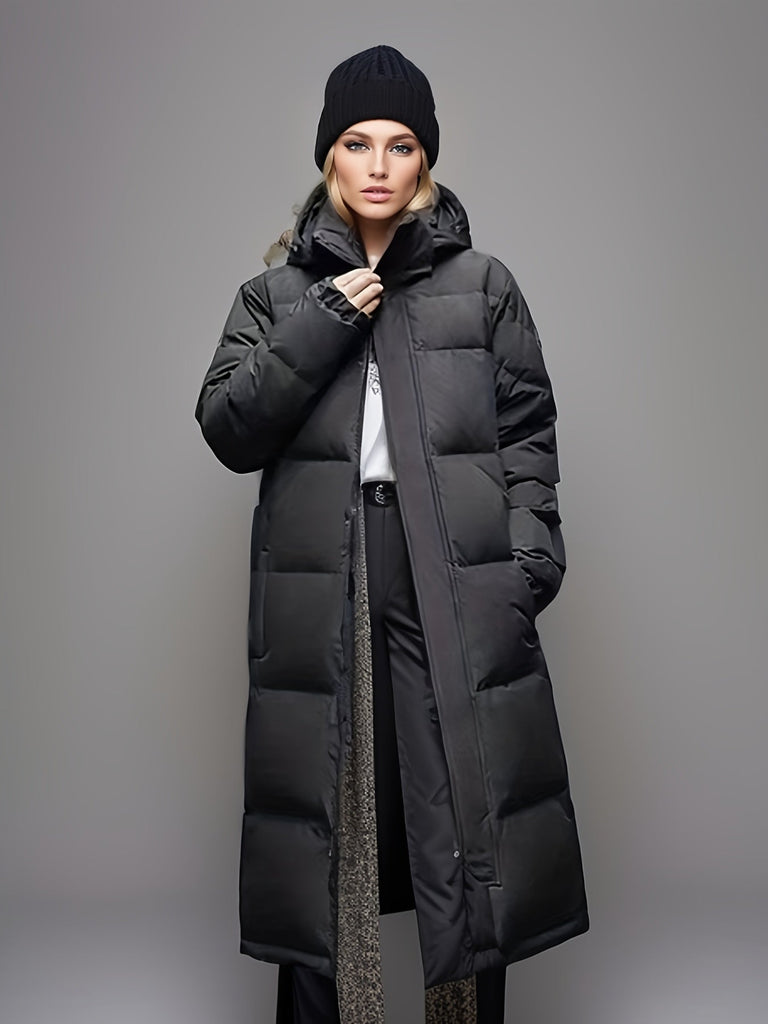 ModeGeist | Pufferjacke mit Kapuze für Damen - Winter