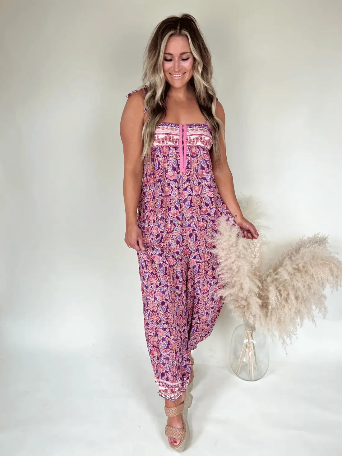 Minsse Floral Boho Chic Jumpsuit