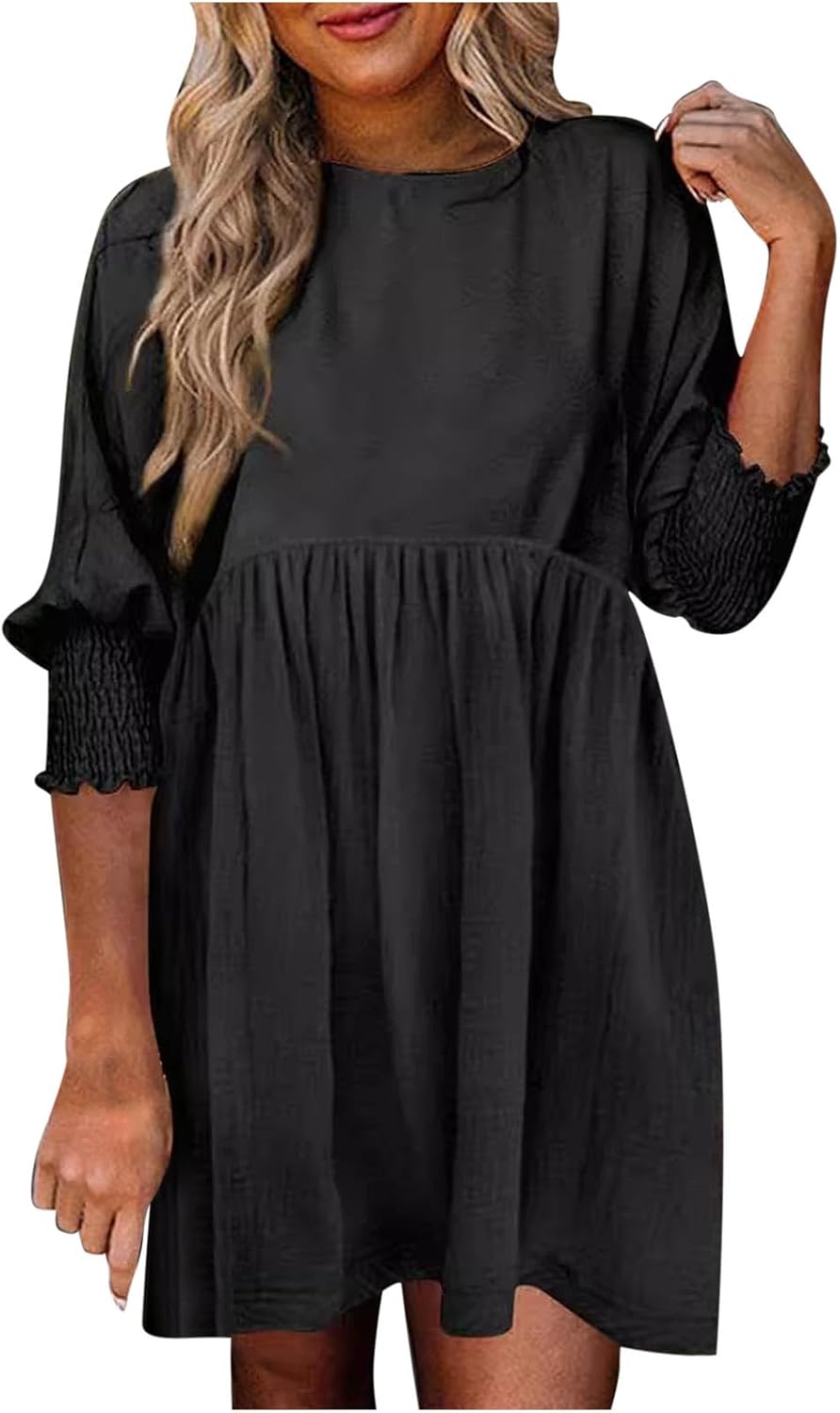 MODEGEIST Damen Sommerkleid Raffung Verstellbare Träger Leicht