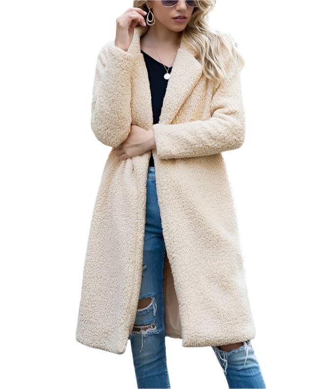 ModeGeist | lange Teddyjack Damen - warmer Winter Oversized Mantel