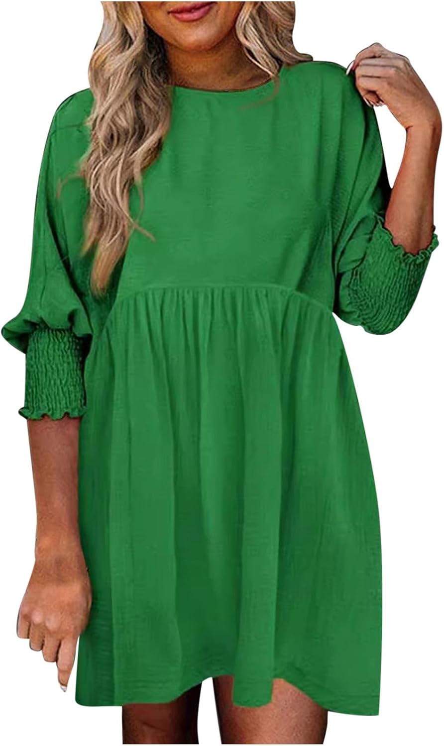 MODEGEIST Damen Sommerkleid Raffung Verstellbare Träger Leicht