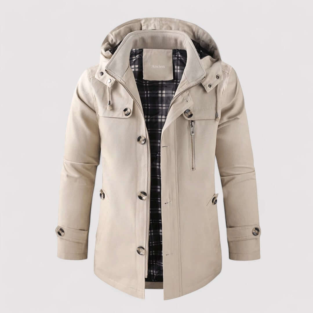 ModeGeist | Herren wasserdichte Winterjacke mit Kapuze