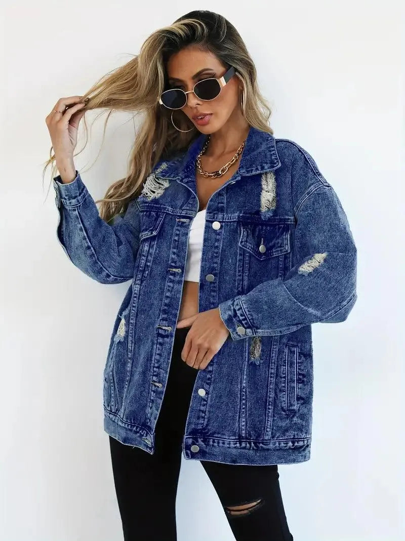 ModeGeist | Oversized Jeansjacke für Damen