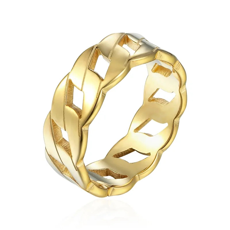 Juliet Ring: Hollow Chain Stainless Steel