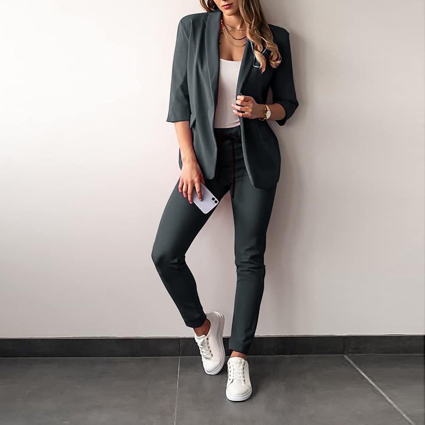 ModeGeist | 2-teiliges Damenanzug Stilvoller Blazer und Hose für Damen