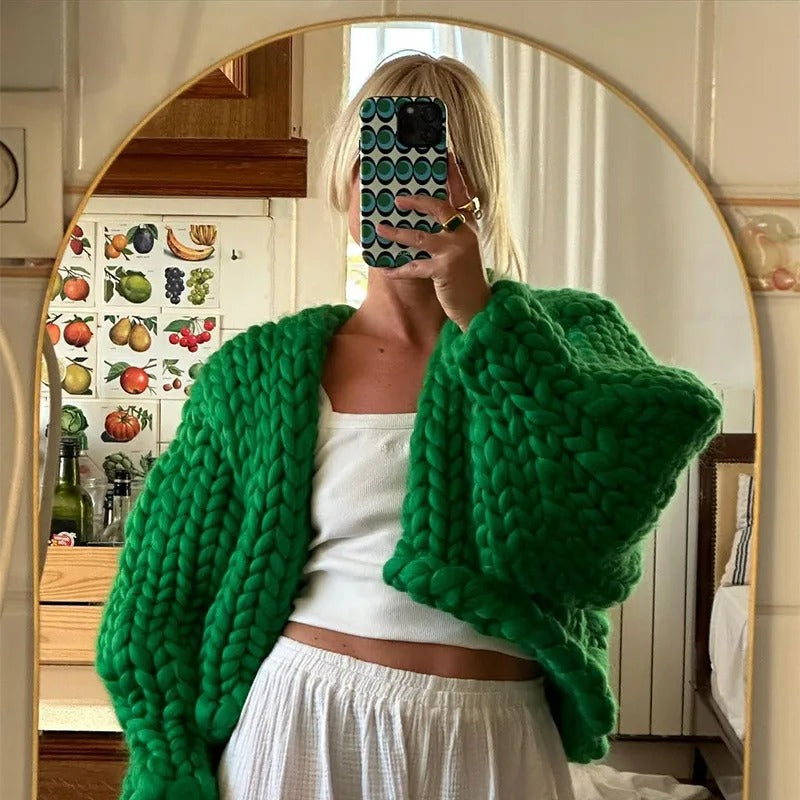 ModeGeist | Strick-Cardigan in Uni, leger