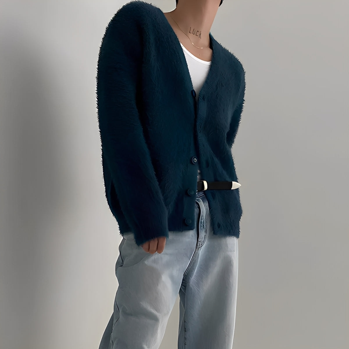 ModeGeist | Lässiger, Lässiger Strickcardigan aus Wolle für Herren