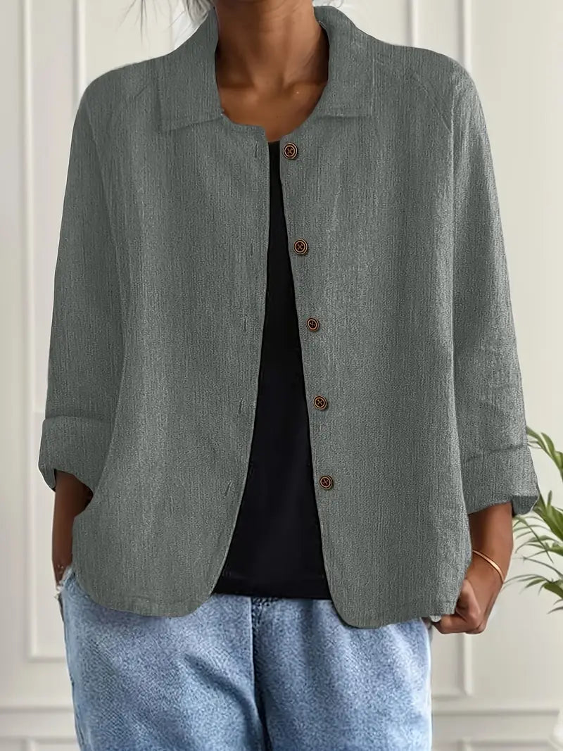 MODEGEIST Damen Klassisches Oberteil Leichter Stoff Vielseitig
