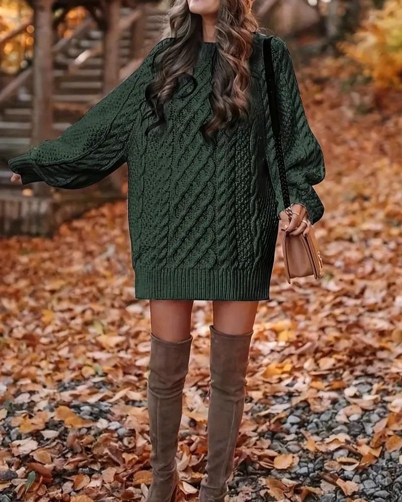 ModeGeist | Kabelstrick Langarmkleid