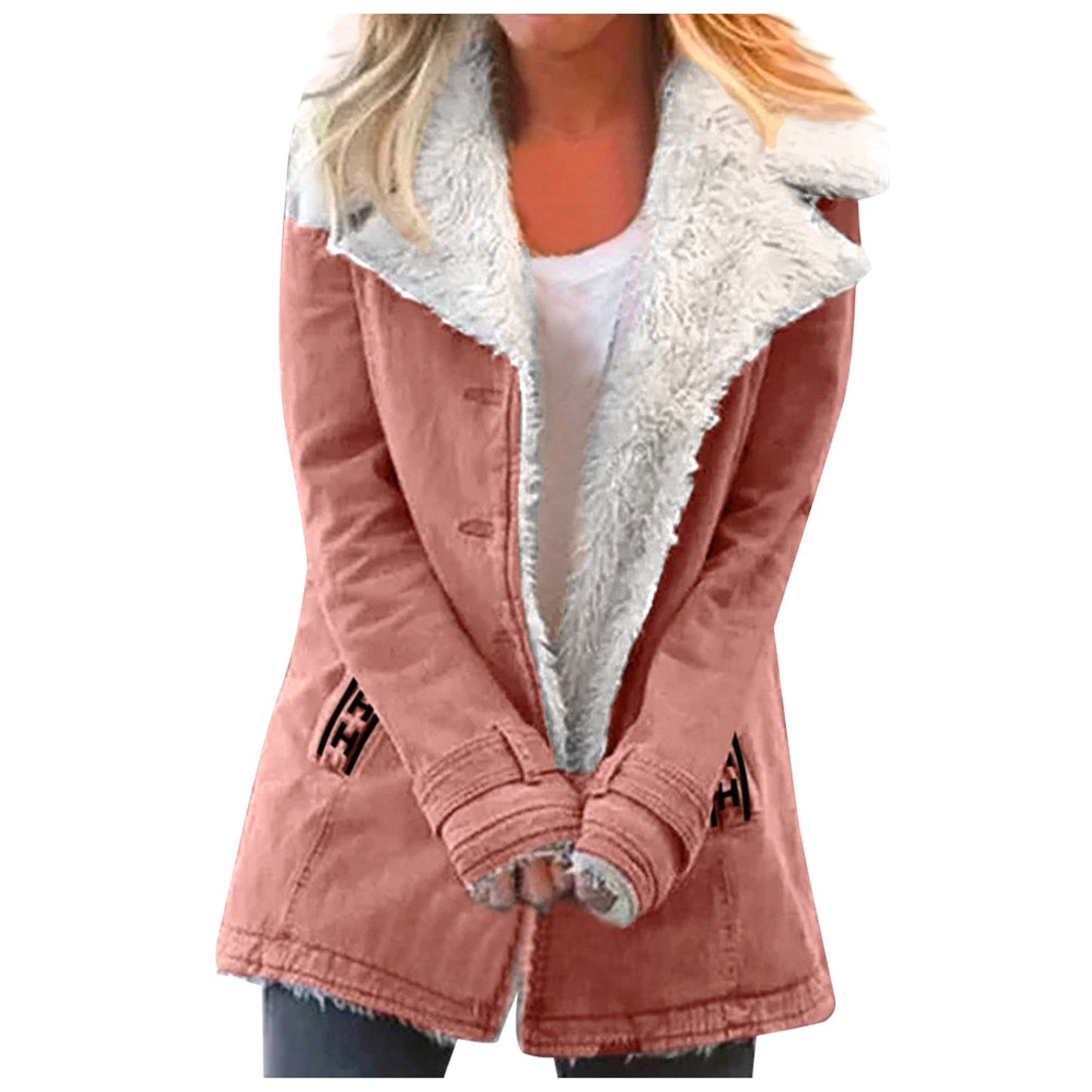 ModeGeist | Damen Winterjacke Mit Reverskragen Und Langen Ärmeln