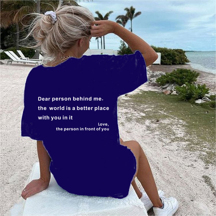 Fudus Damen T-Shirt mit Rundhals und Aufdruck