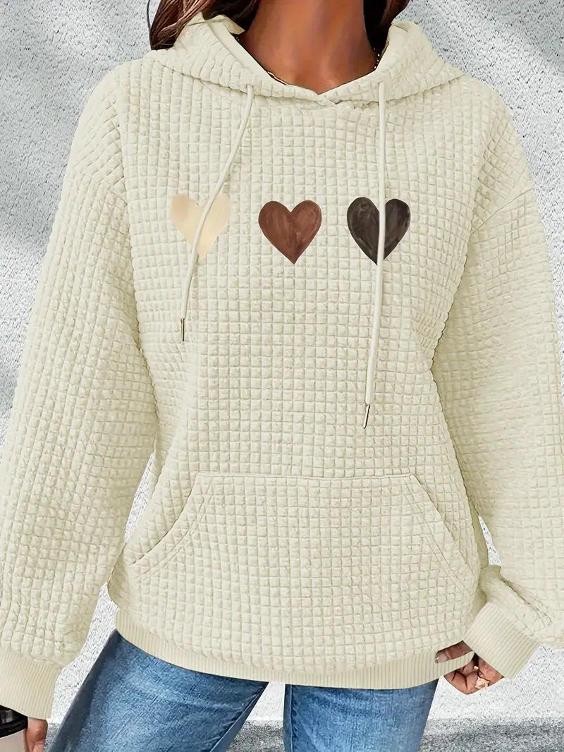Fudus Kapuzenpullover mit Herzaufdruck