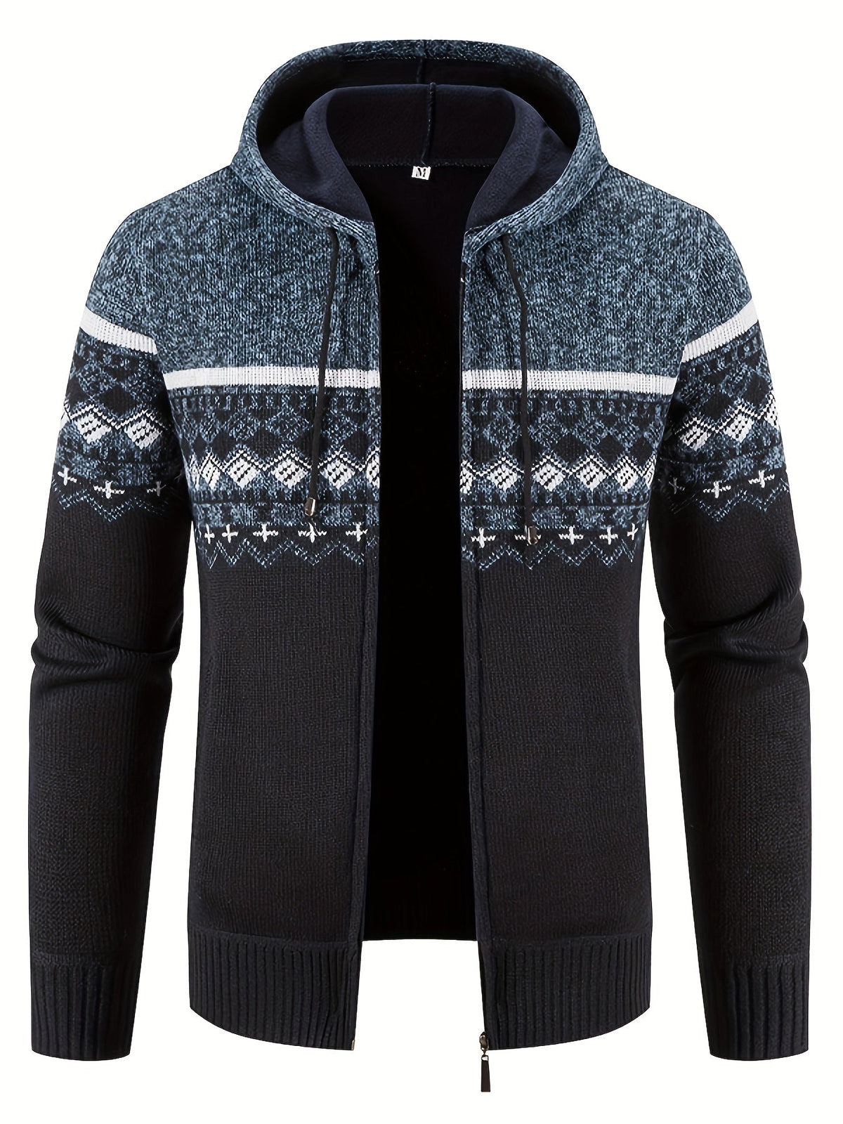 Herren-Hoodie mit Rautenmuster