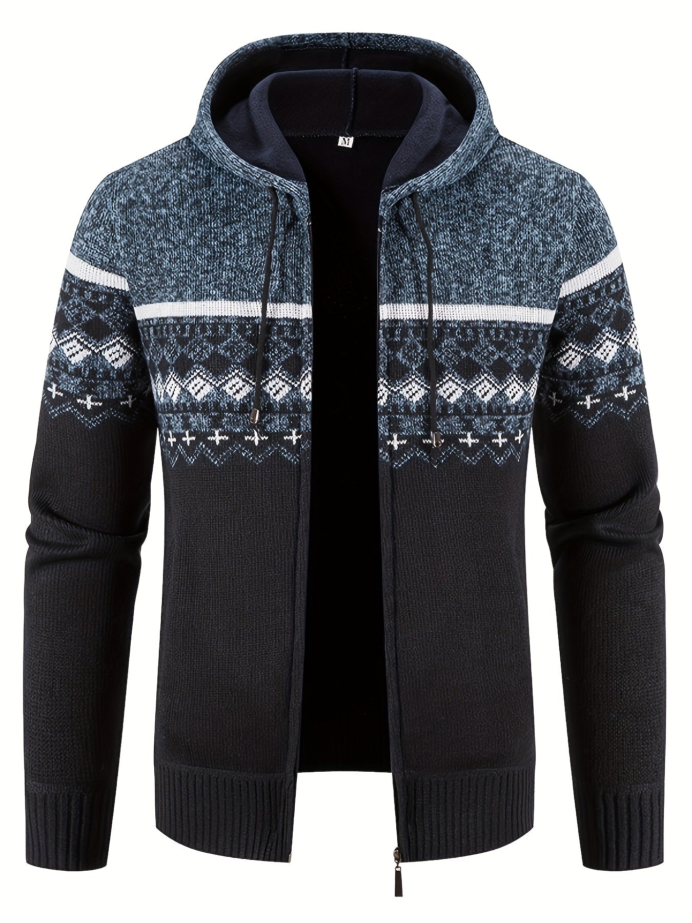 ModeGeist | Gemusterter Hoodie Baumwolle und Polyester Warm und Stilvoll