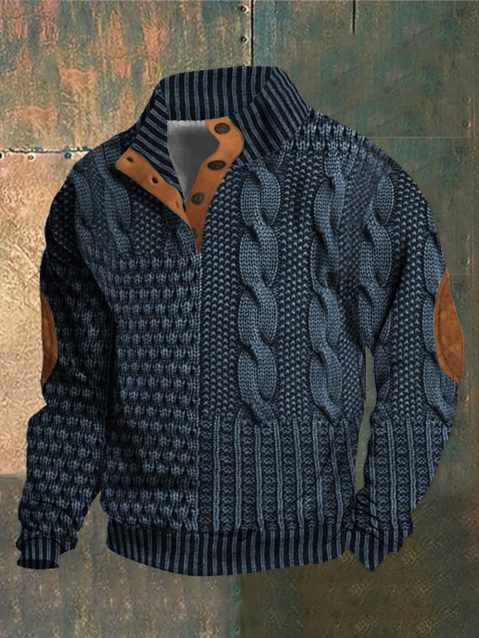 Michel™ –  Cooler Pullover mit Knöpfen für einen lässigen, eleganten Stil
