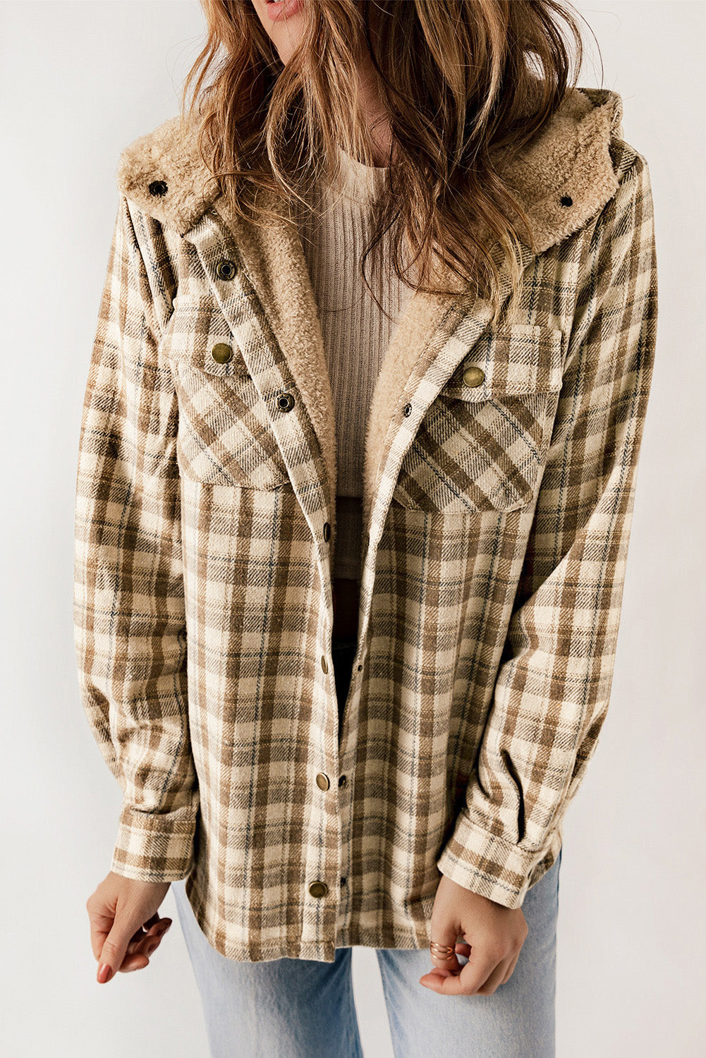 ModeGeist | Gitterjacke mit Plüschfutter Warm und Stilvoll Ideal für Den Alltag