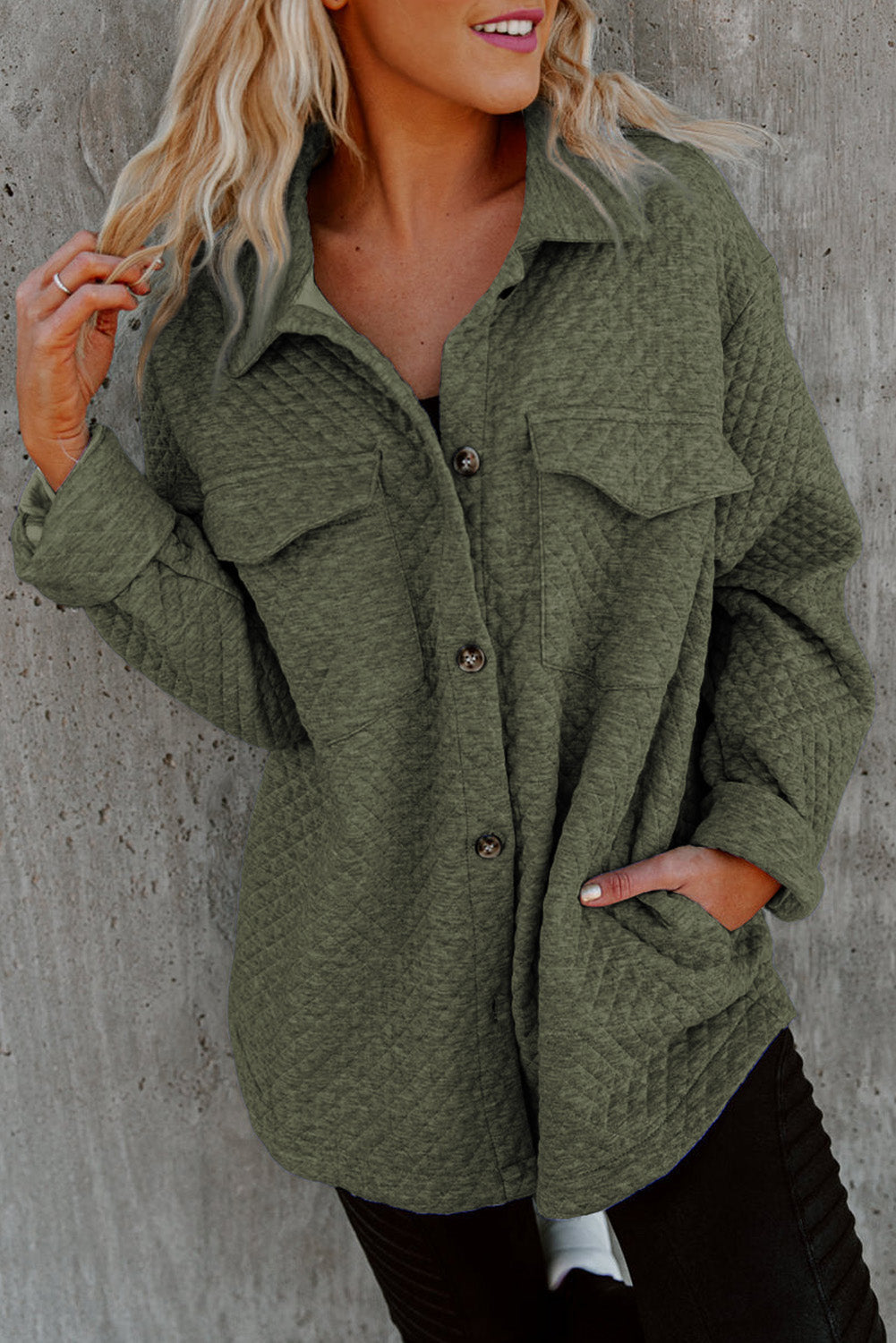 ModeGeist | Leichtgewicht Gesteppte Hemdjacke Polyester Komfort und Stil