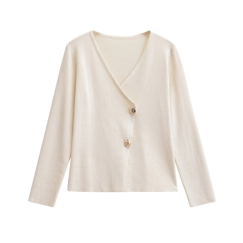 ModeGeist | Stylischer asymmetrischer Strickcardigan für Damen