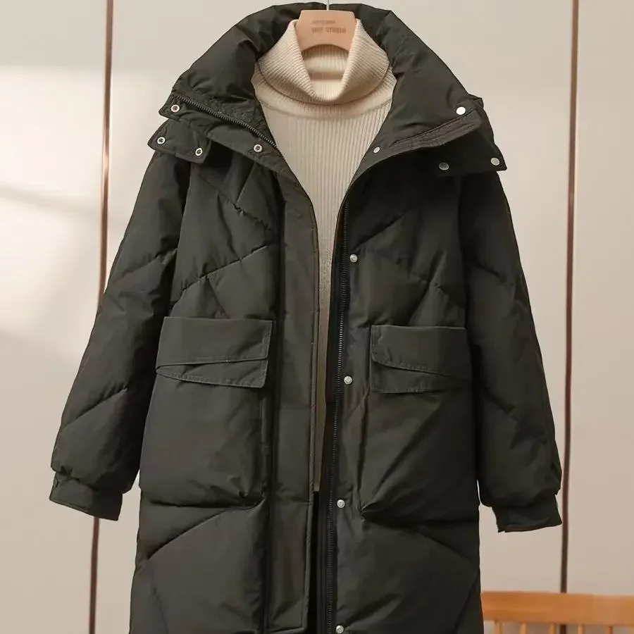 ModeGeist | Stylische Graue Leichte Pufferjacke mit Umlegekragen für Frauen