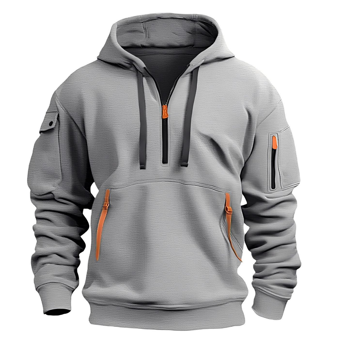 ModeGeist | Lässiger, lockerer Hoodie mit Reißverschluss für Männer