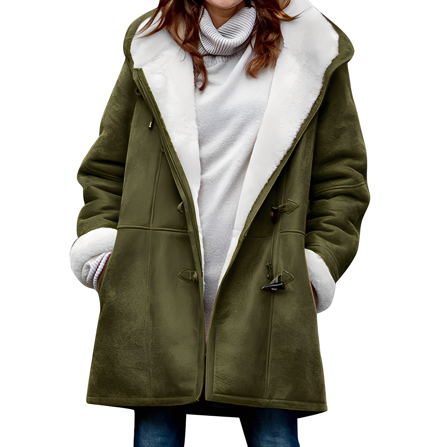 ModeGeist | Lässiger Duffle-Mantel mit Kapuze für Frauen