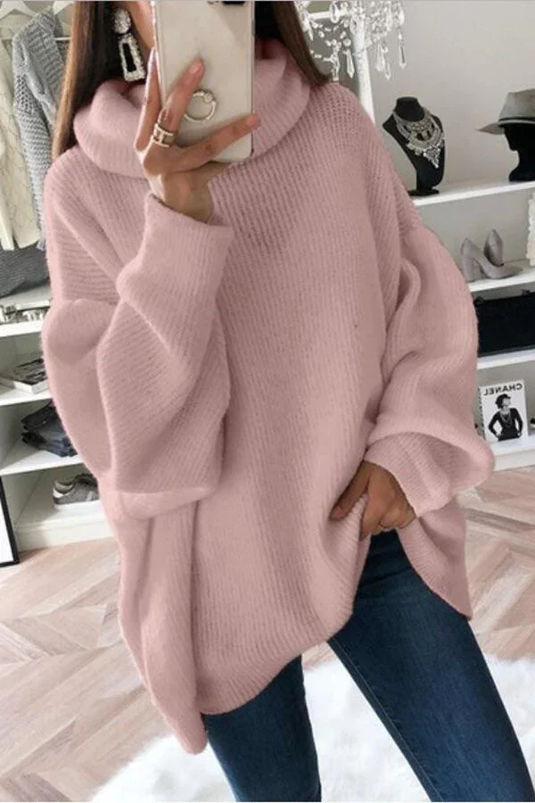 Damenpullover mit Puffärmeln in Übergröße